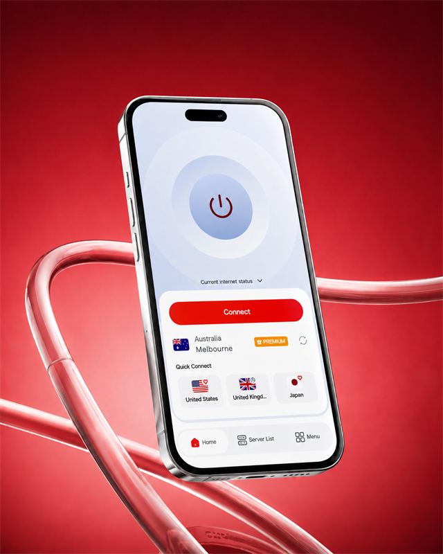 RusVPN app connected to an optimized streaming server
